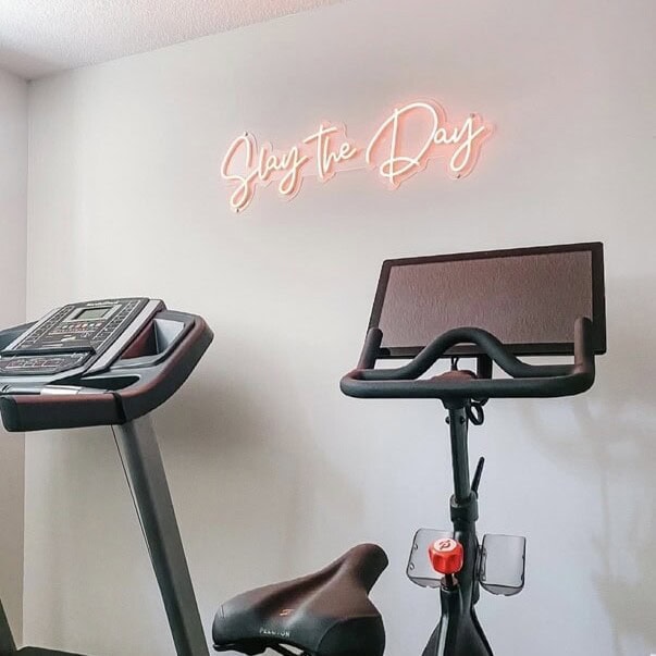 home gym led neon sign small size