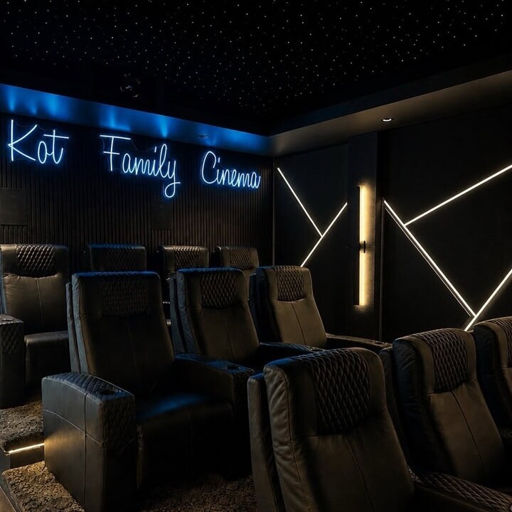 home theater custom neon sign decor