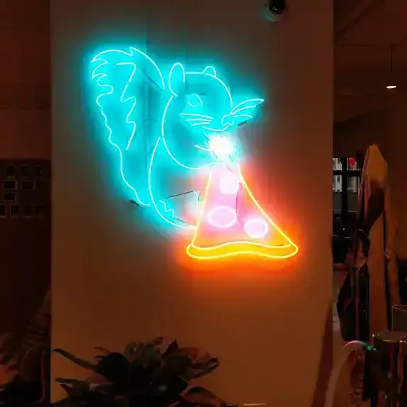 real glass neon sign for cowork space