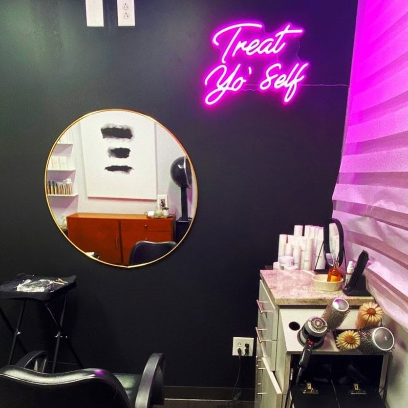 salon, spa custom neon sign pink color