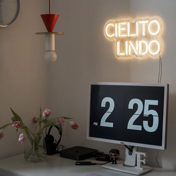 small custom neon sign for home office