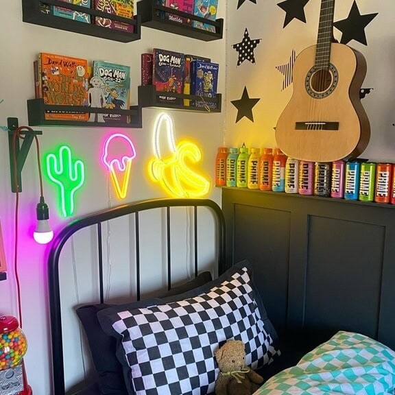 small cute neon sign for teen bedroom