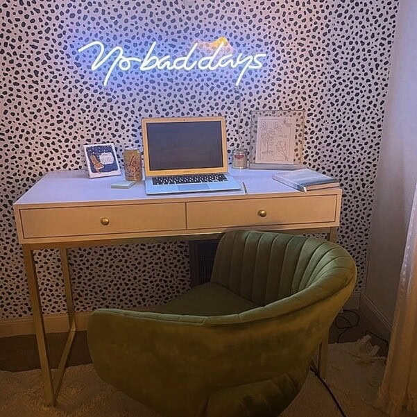 small led neon sign for office space at home