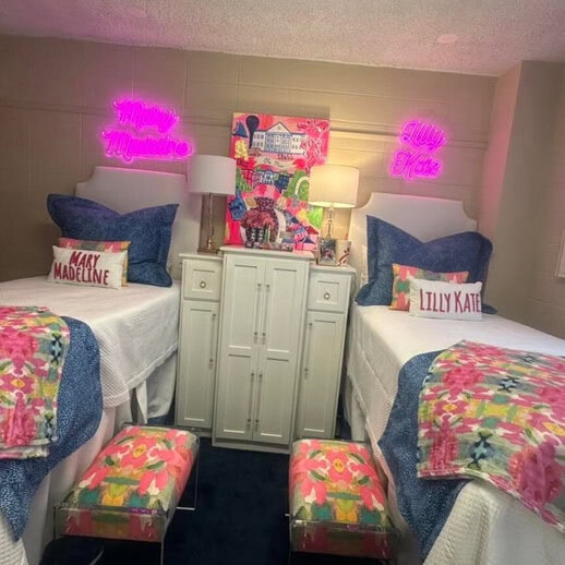 small name led neon sign for dorm rooms