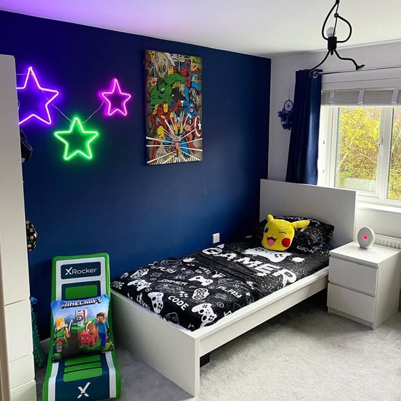 small star neon sign for kid room decor