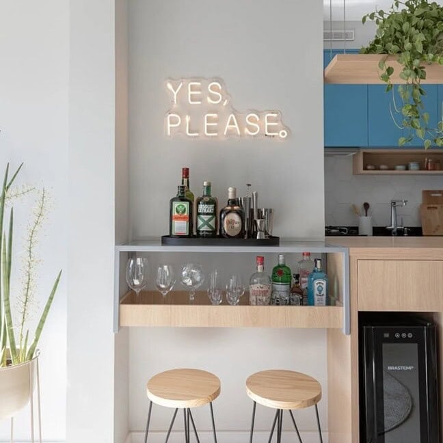 soft white led neon sign for home bar modern design