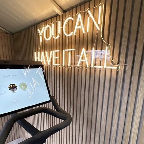 softwhite color led neon sign for home gym