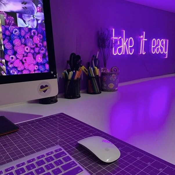 table led neon sign for home office desk