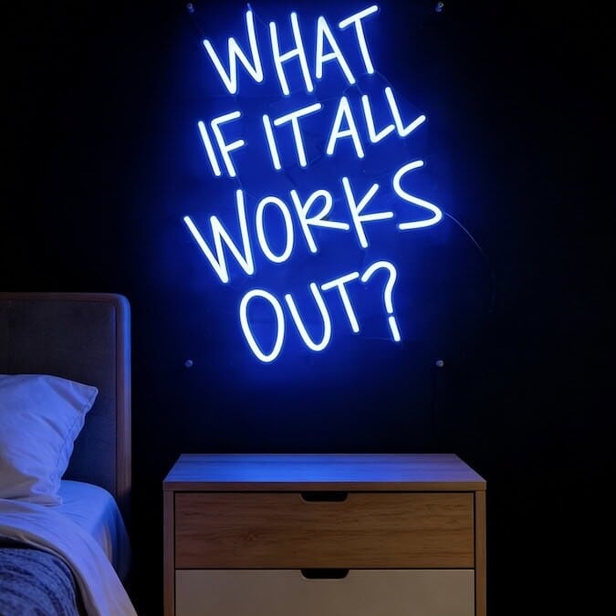 what if it all works out bedroom neon sign
