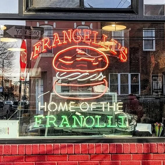 window vintage glass neon sign for bakery
