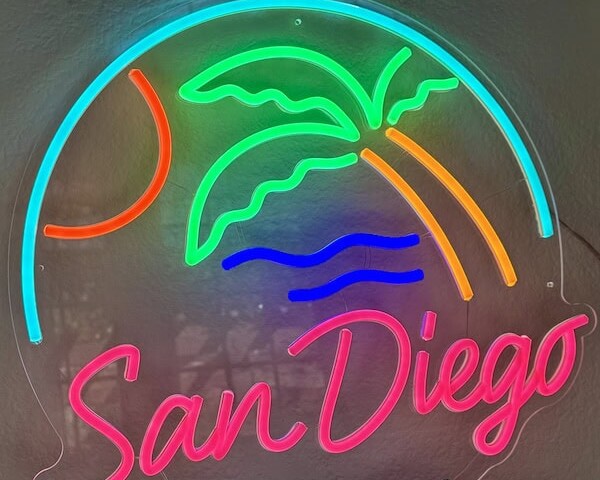 san diego neon light room decor