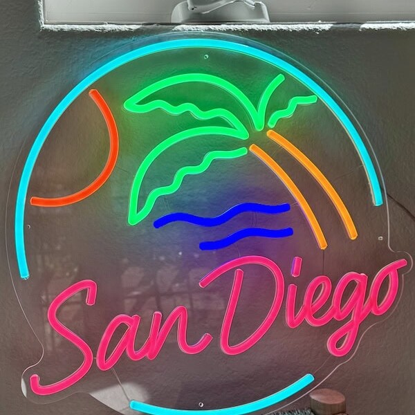 san diego neon light room decor