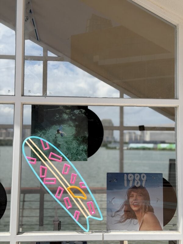 surf board neon light beach party decor