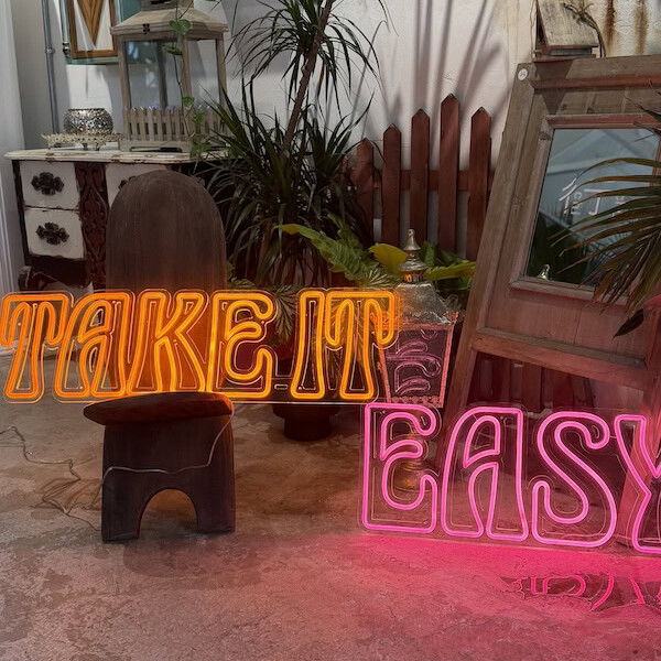 take it easy neon sign home decor neon light
